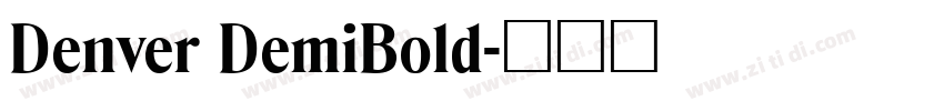Denver DemiBold字体转换